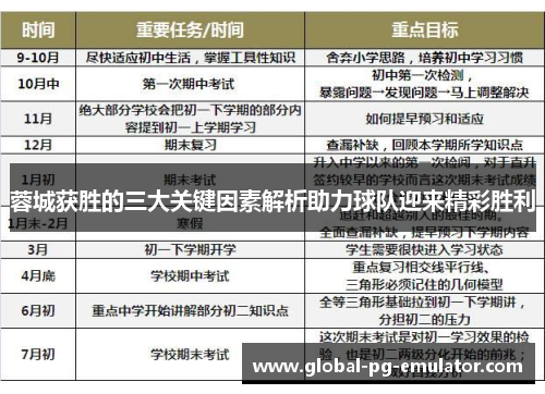 蓉城获胜的三大关键因素解析助力球队迎来精彩胜利