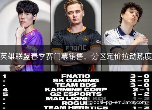 英雄联盟春季赛门票销售，分区定价拉动热度